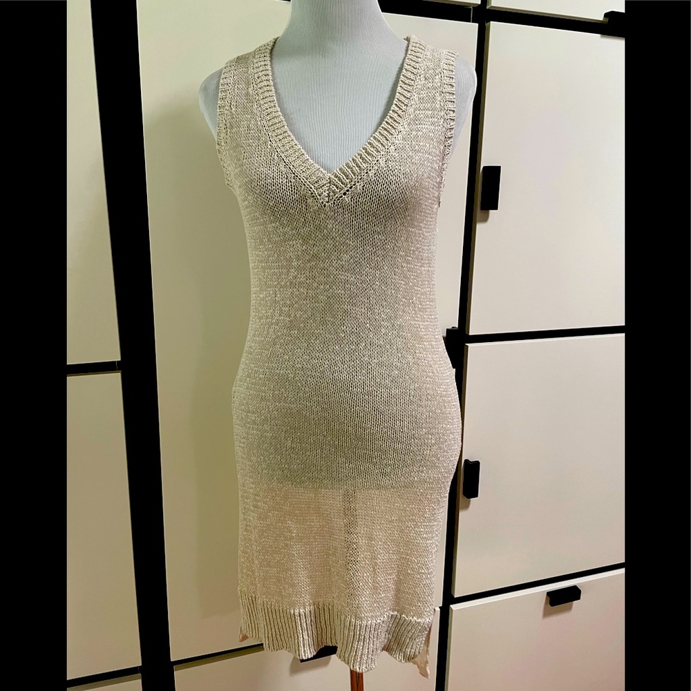 Sheer linen dress coverup by Shae for Anthropologie